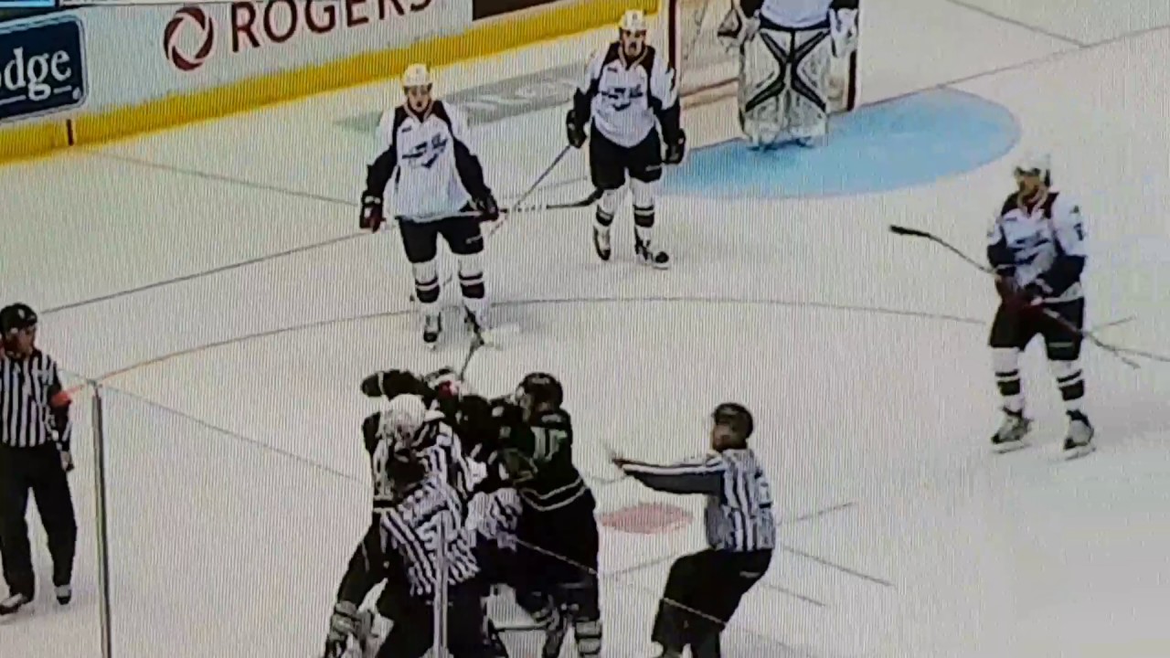 Addison breaks his stick on Max Jones