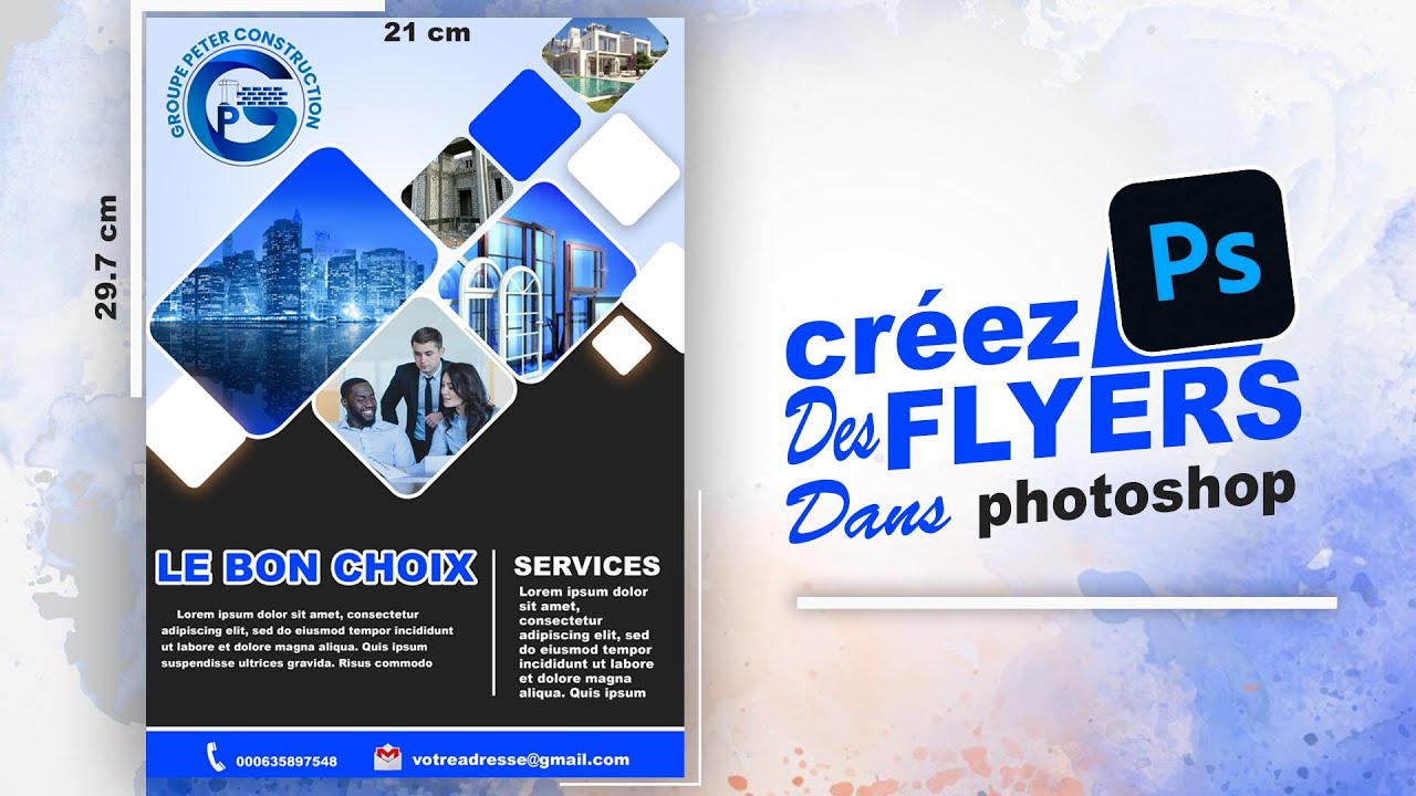 Comment Créer un Flyer d’Entreprise PRO sur Photoshop (de A à Z)