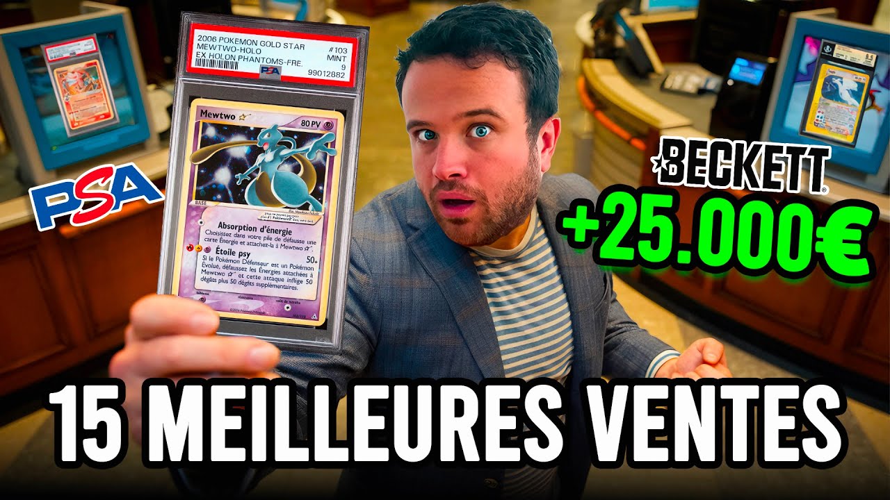 LES 15 MEILLEURES VENTES DE CARTES POKÉMON FRANÇAISES : Beckett supérieur à PSA ? 💶