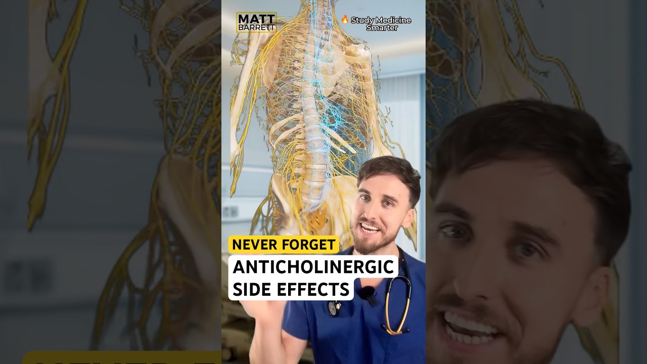 Easily remember the anticholinergic side effects