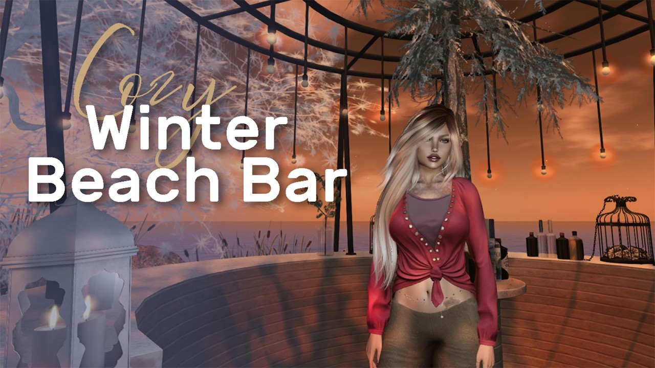 Frosty Wishes ❄️ Cozy Beach Bar & Winter Glow | Second Life