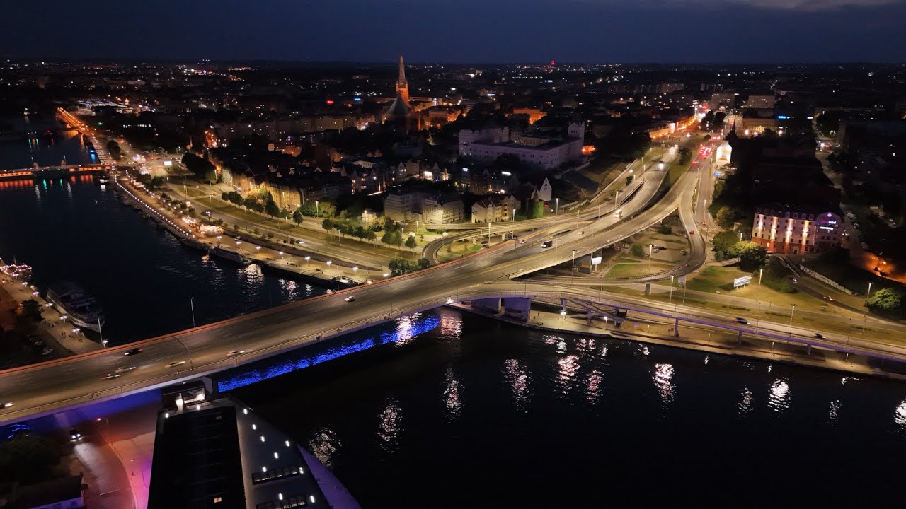 Szczecin | Hot Summer Night | Gorąca letnia noc | DJI Air 3 Drone Footage [4K]