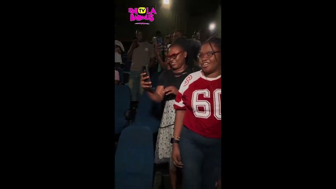 ENIOLABADMUS AT THE CINEMA TO SUPPORT HER TEAM.. TIMINI EGBUSON, KAYODE KASU