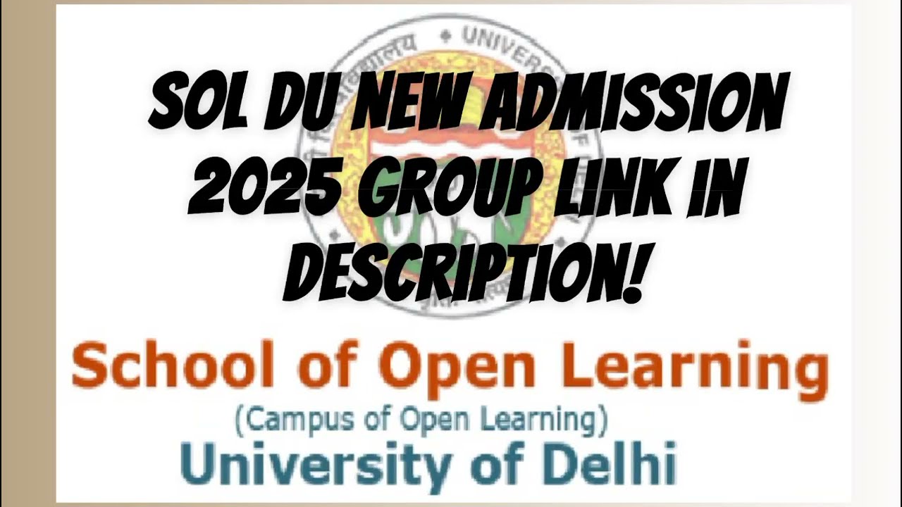 DU SOL ADMISSION 2025 GROUP LINK