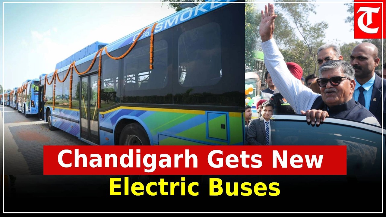 Punjab Governor Gulab Chand Kataria Flags Off PM E-Bus Sewa Electric Buses In Chandigarh