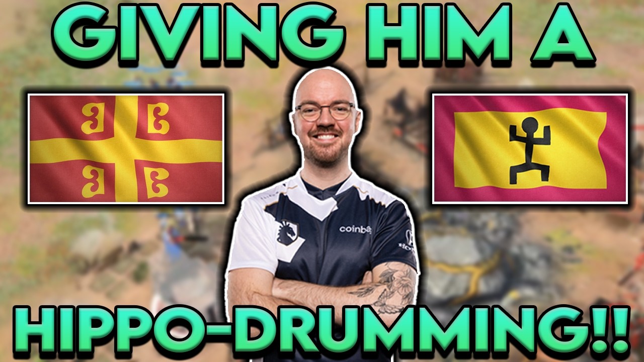 GIVING HIM A HIPPO-DRUMMING!!