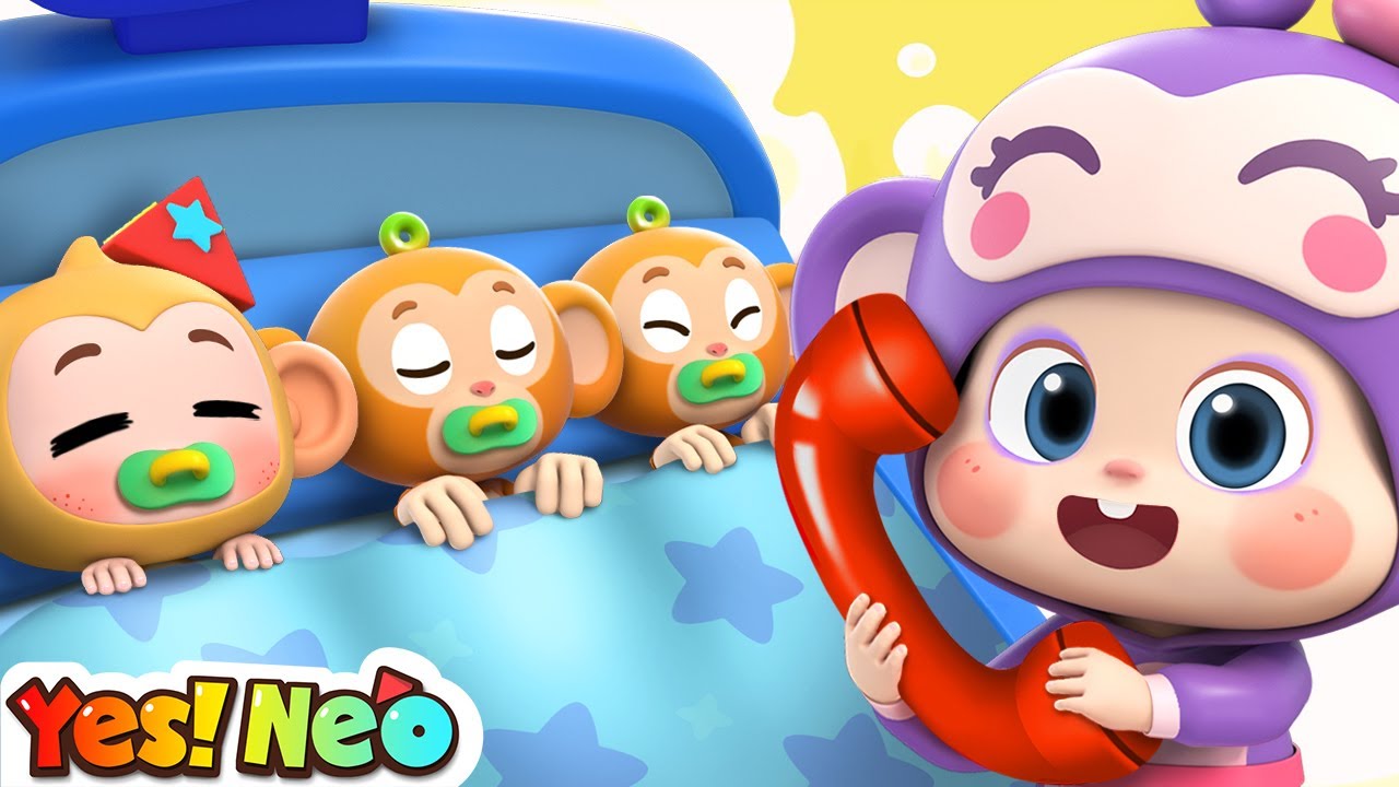 Five Little Monkeys | Newborn Baby | Safety Rules for Kids | Nursery Rhyme & Kids Song | Yes! Neo