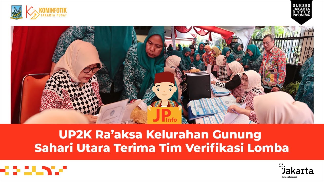 UP2K Ra’aksa Kelurahan Gunung Sahari Utara Terima Tim Verifikasi Lomba