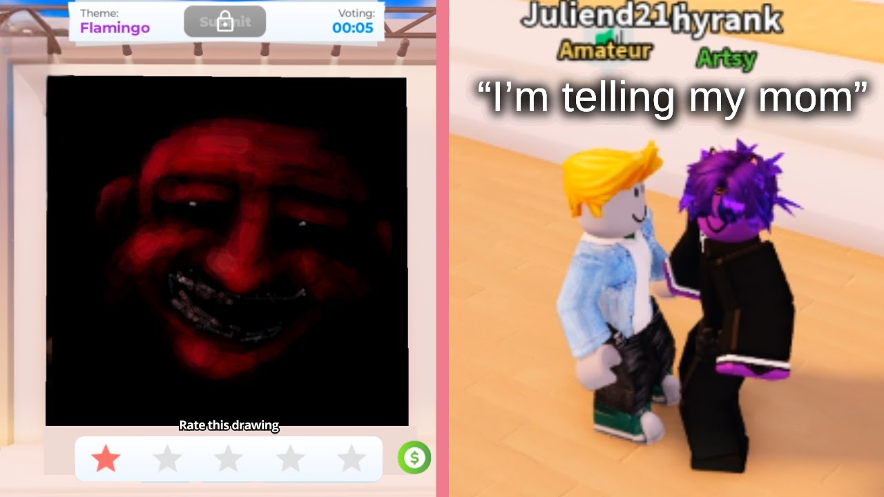 tramatizing little kids in roblox speed draw (im diabolical)