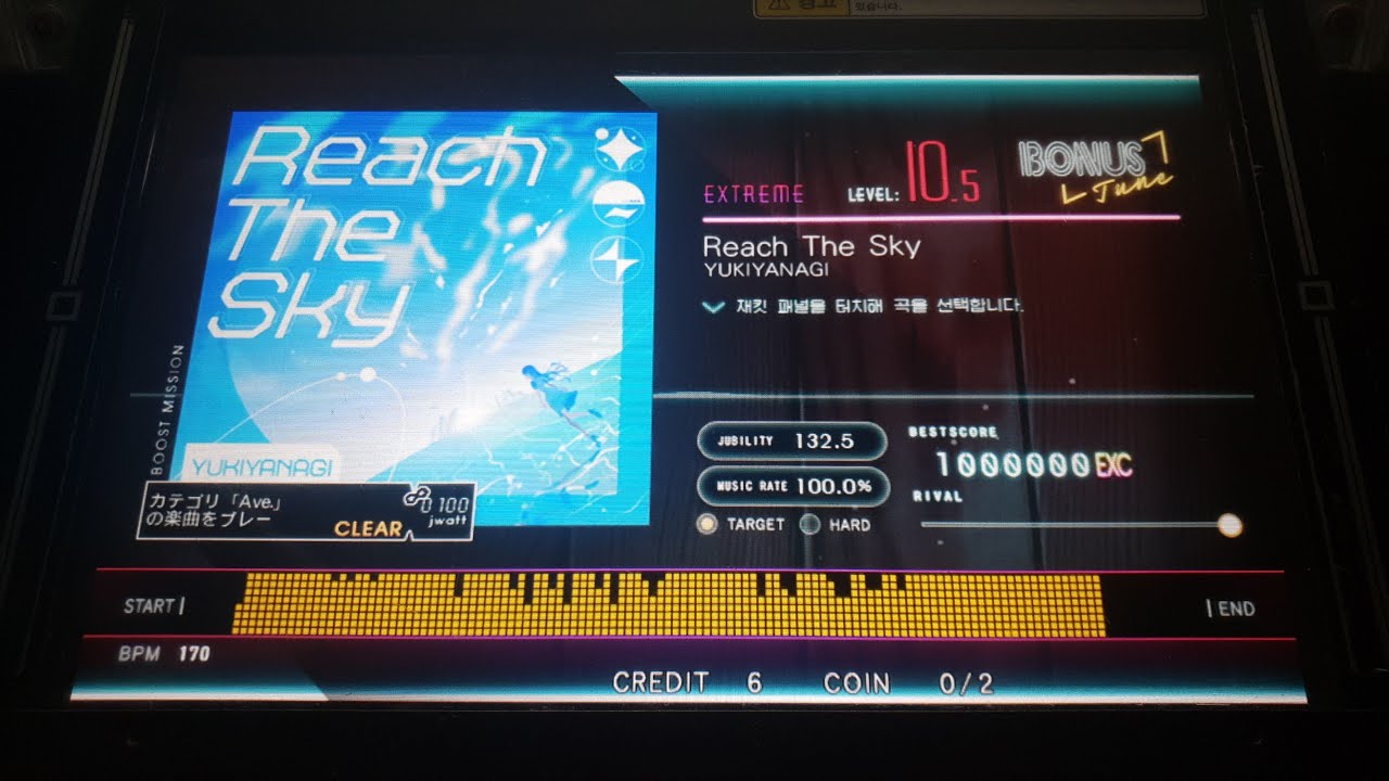 [jubeat Ave.] Reach The Sky EXT EXC [Lv 10.5/60fps](最速)