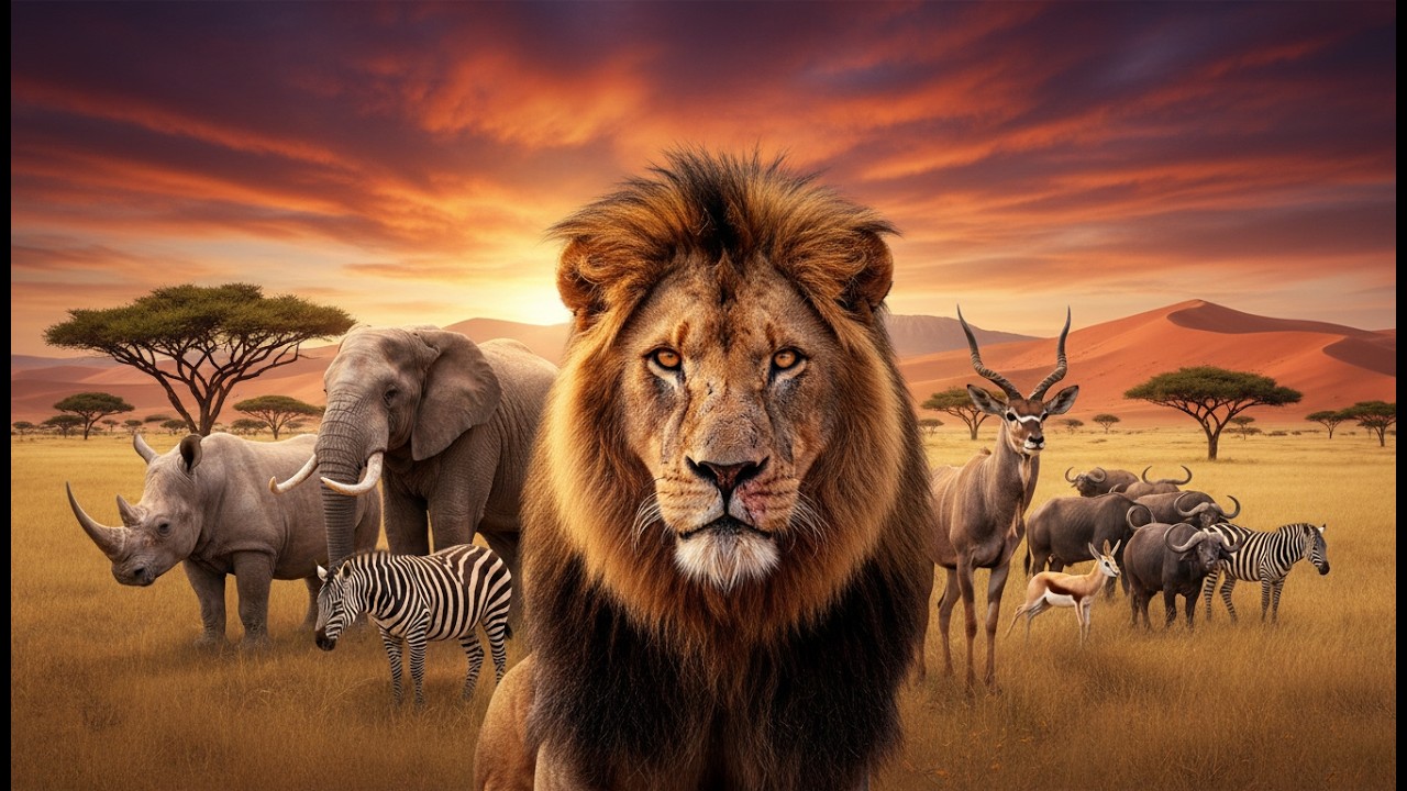 Wild Animals of Africa in 4K | South Africa & Namibia | Scenic Relaxation Film