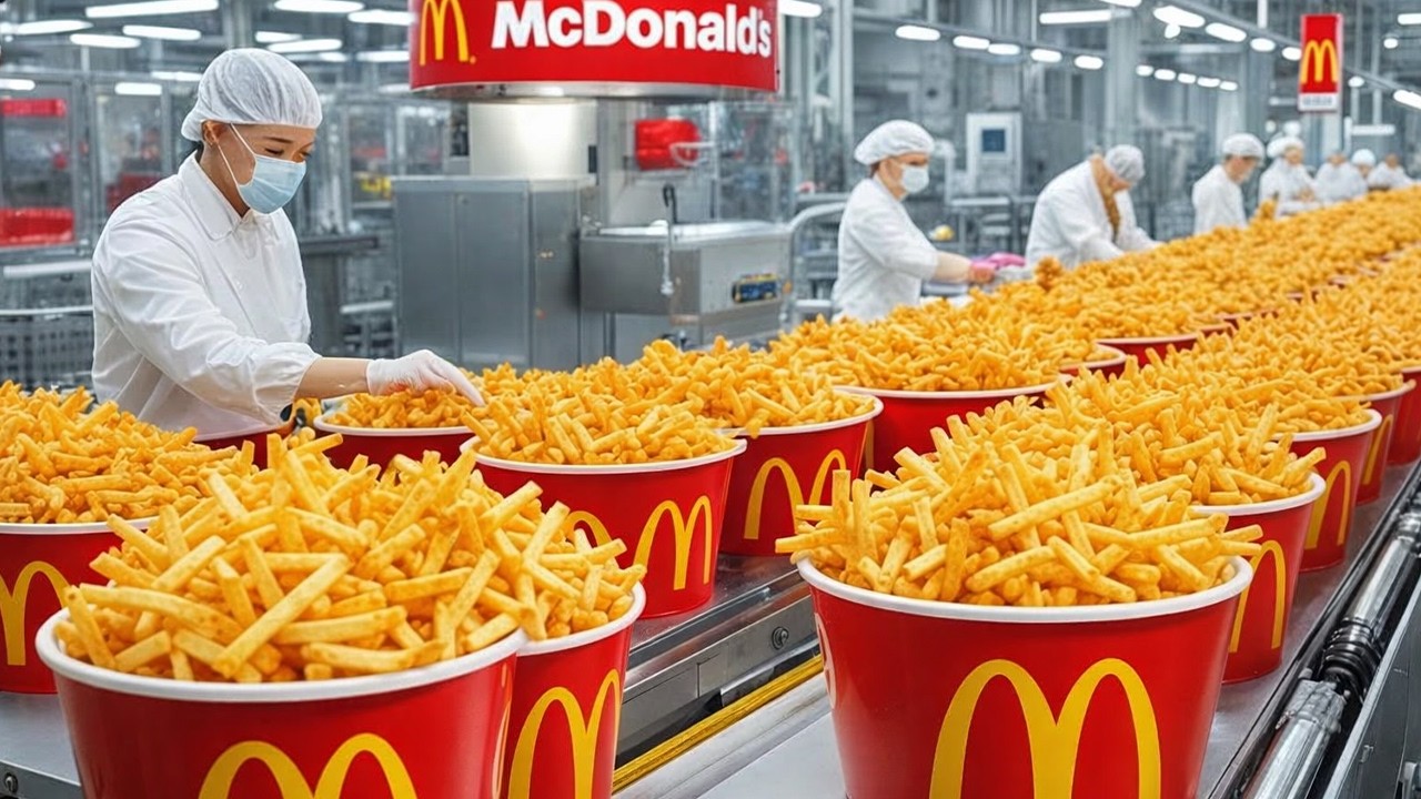 Inside a Giant McDonald’s Fries Factory: From Fresh Potatoes to Millions of Crispy Golden Fries🍟🏭