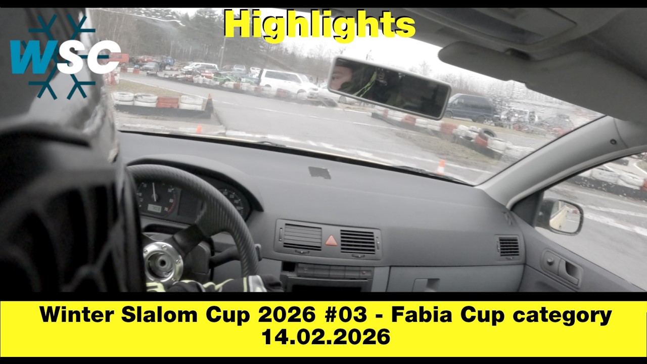 CSAS - Winter Slalom Cup 2026 #03 FabiaCup category - Highlights #winterslalomcup#wsc#csautoslalom