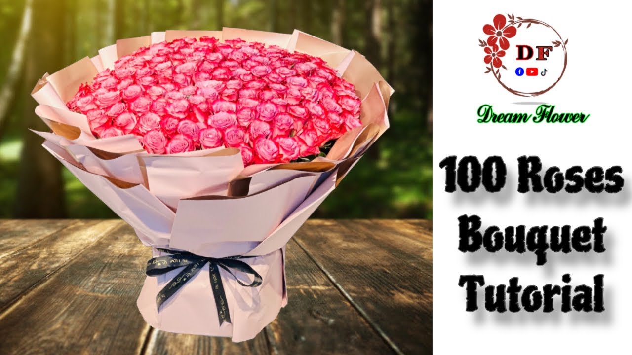 100 Roses Bouquet | 100 Roses Bouquet Tutorial | 100 Roses Bouquet Wrapping | Valentine's Bouquet