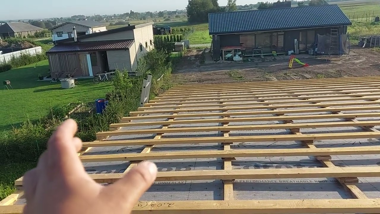 statau nama. vienslaitis stogas