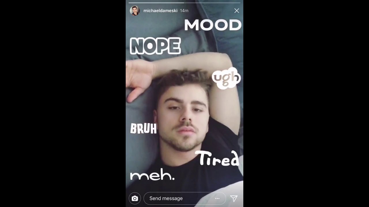 Michael Dameski instagram story vids