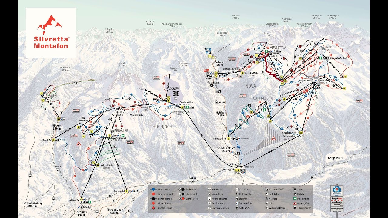 Silvretta Montafon Piste 51 Blue Versettla (ski video)