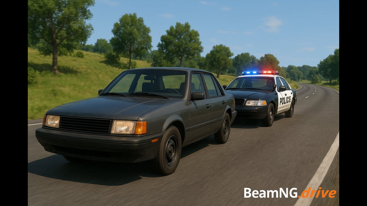 I ran from the cops and failed (BeamNG Drive)