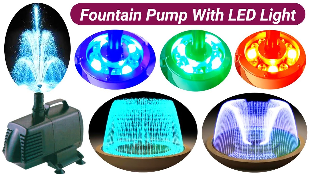 ফাউন্টেন পাম্প এবং লাইটিং || Fountain pump with led light