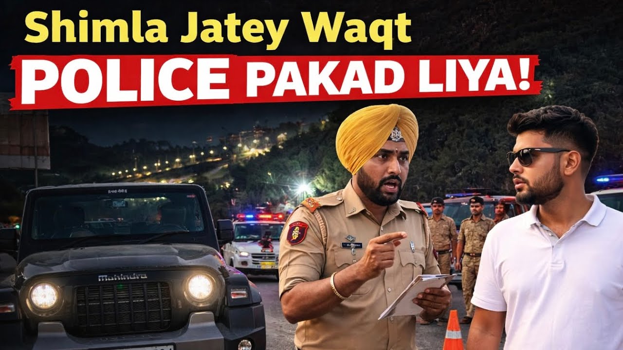 POLICE NE ROK LIYA 😱ll Z black film nikal Diyi Challan kar diya ll Shimla jatey waqt 😢😢