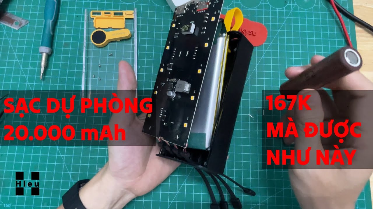 Sạc dự phòng 20.000mAh này Chỉ 167k có sạc nhanh cổng Type-C