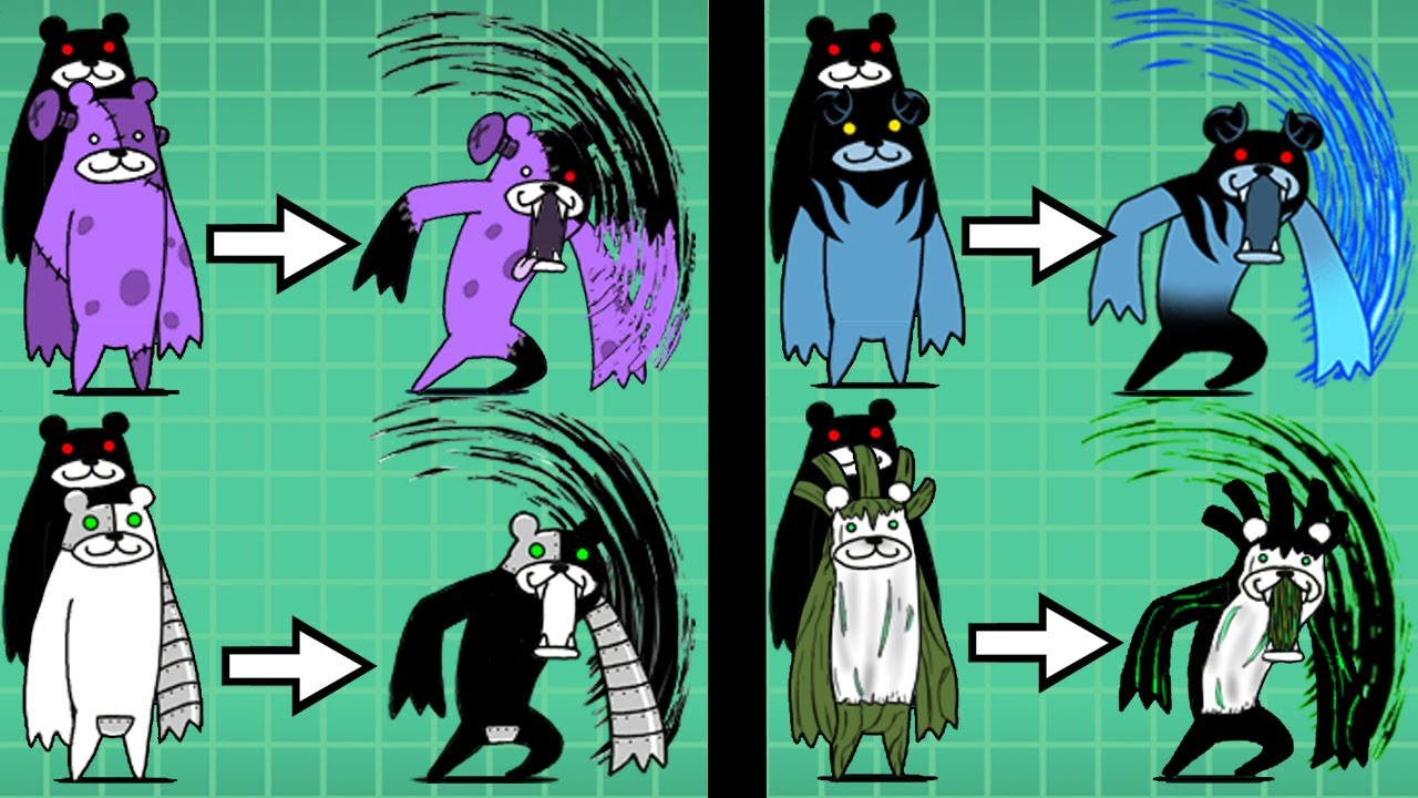 The Battle Cats - All Assassin Bear MIX (Enemy)