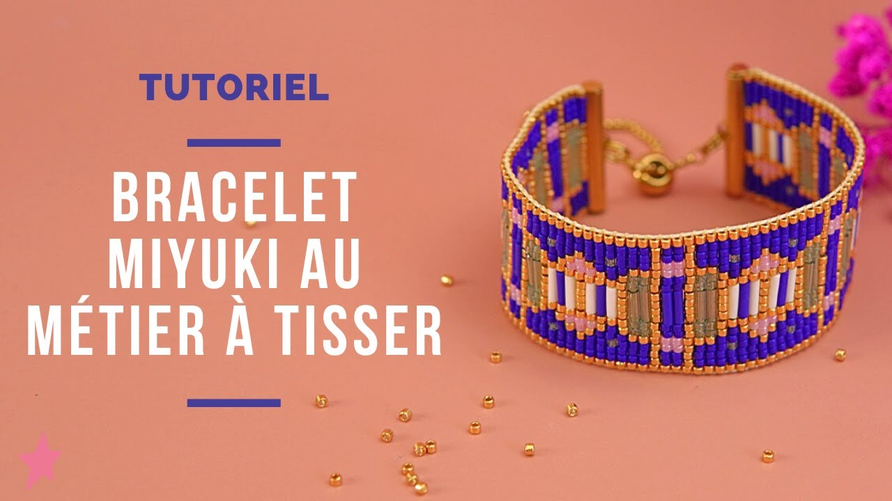 TUTORIEL | Bracelet Miyuki au m&eacute;tier &agrave; tisser en Bugles et Delica