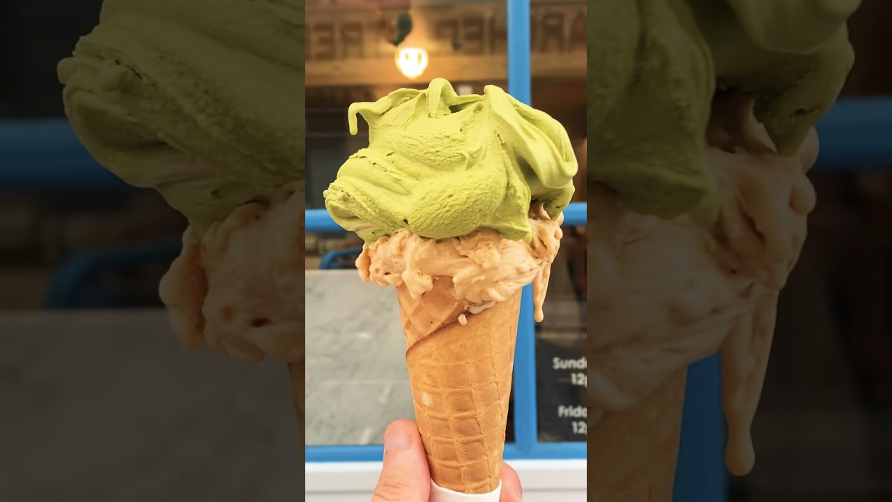 Matcha and Hong kong milk tea Gelato 🍦