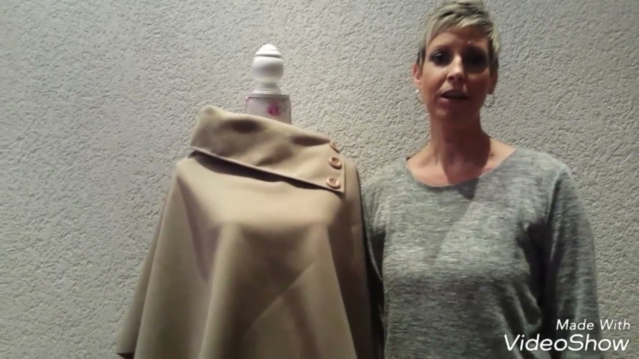 Poncho aus Fleecedecke n&auml;hen, super einfach