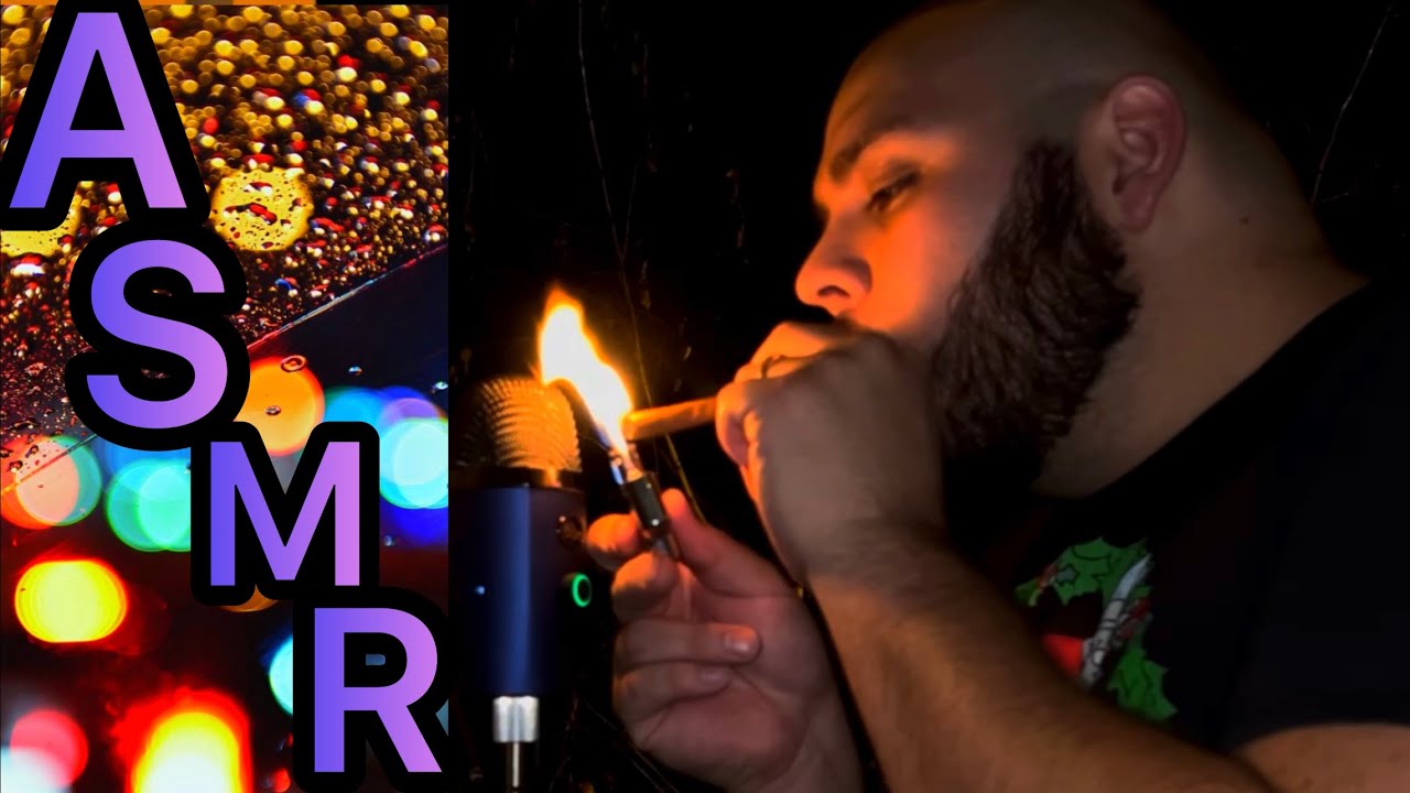 (WEED ASMR) Smoking A Blunt In The Rain 🌧 🍃☔️🌧