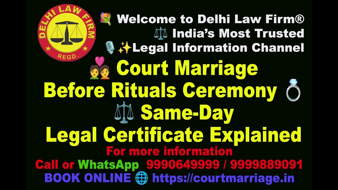 💍 Court Marriage Before Rituals Ceremony | Same-Day Legal Certificate Explained ⚖️