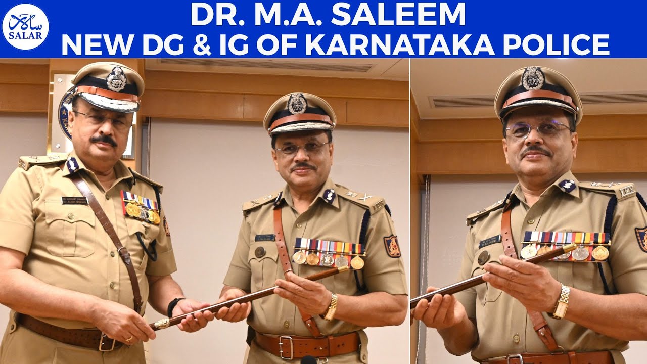 Dr. M.A. Saleem Takes Charge as New Karnataka Police Chief #karnatakapolice #ipsofficer
