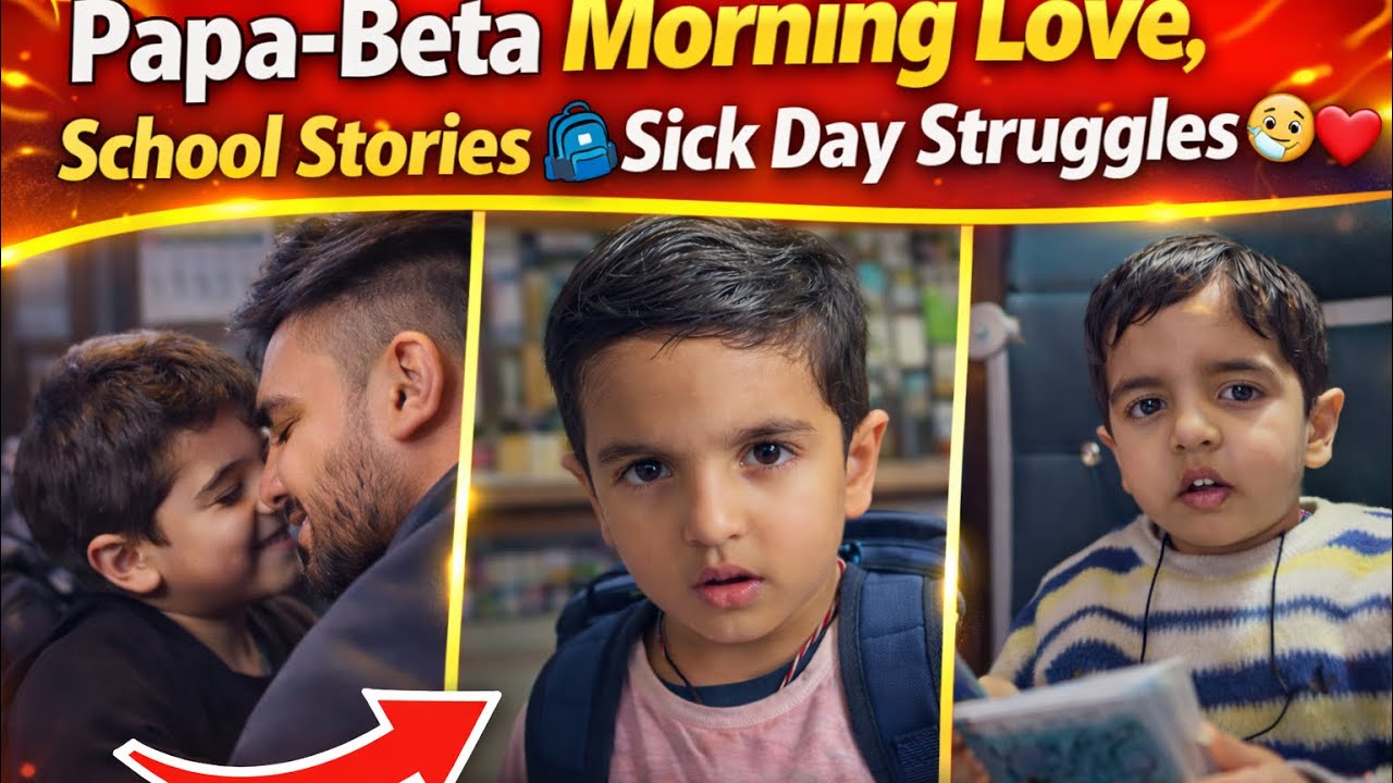 Papa-Beta Morning Love, School Stories & Sick Day Struggles ❤️