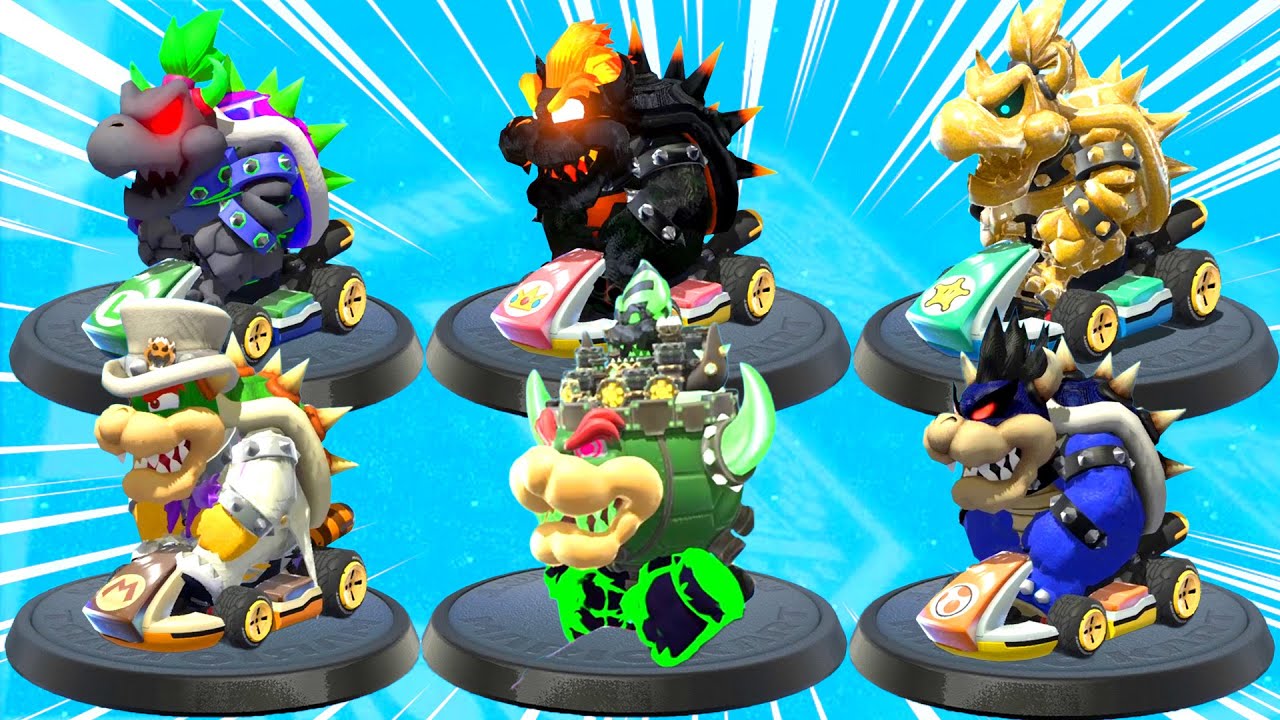 All Bowser Characters in Mario Kart 8 Deluxe (+ Booster Course Pass)