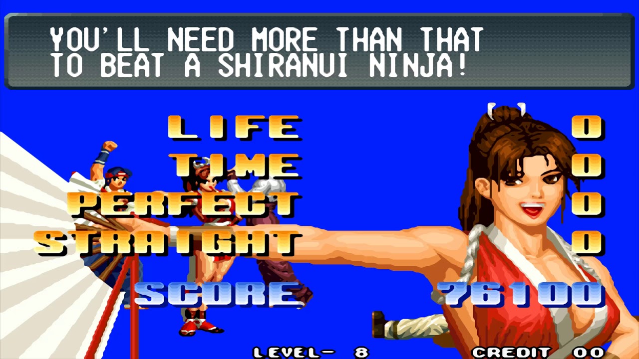 The King of Fighters '96 (1CC Level 8) WOMEN FIGHTERS TEAM Mai Shiranui, King, Kasumi Playthrough