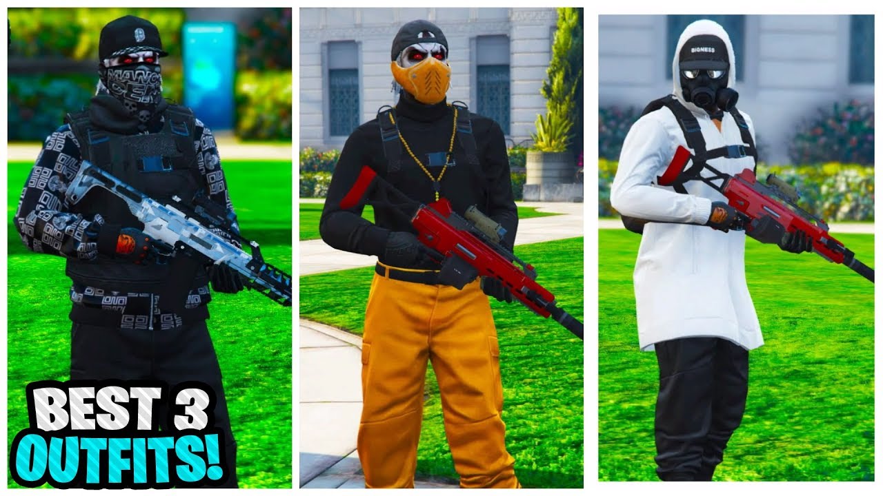GTA 5 ONLINE 1.43 ✘ BEST 3 TRAJES RNG CONJUNTOS RUN AND GUN OUTFITS TRYHARD【PS4/XboxOne/Pc】