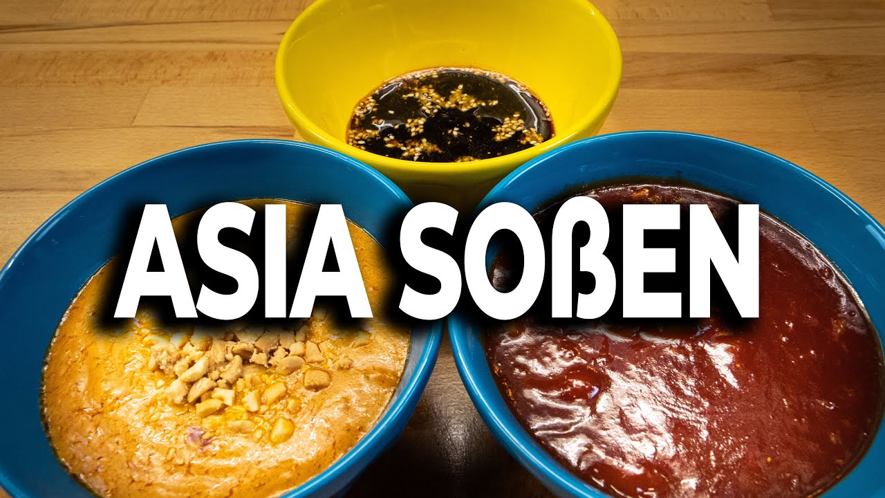 Drei Asiatische Soßen Rezept | Süß-Sauer-Soße, Teriyaki-Sauce, Erdnusssauce