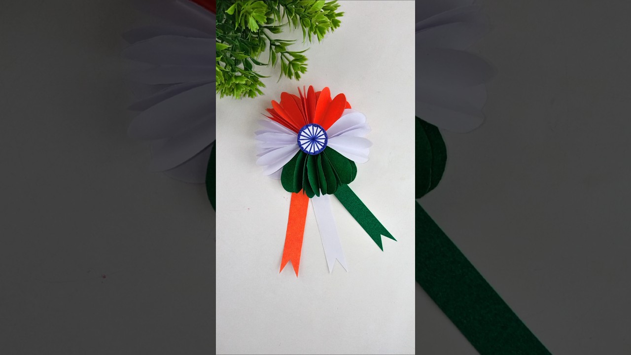 Beautiful Tricolour Paper Badge 🇮🇳 | Easy Republic Day Craft |