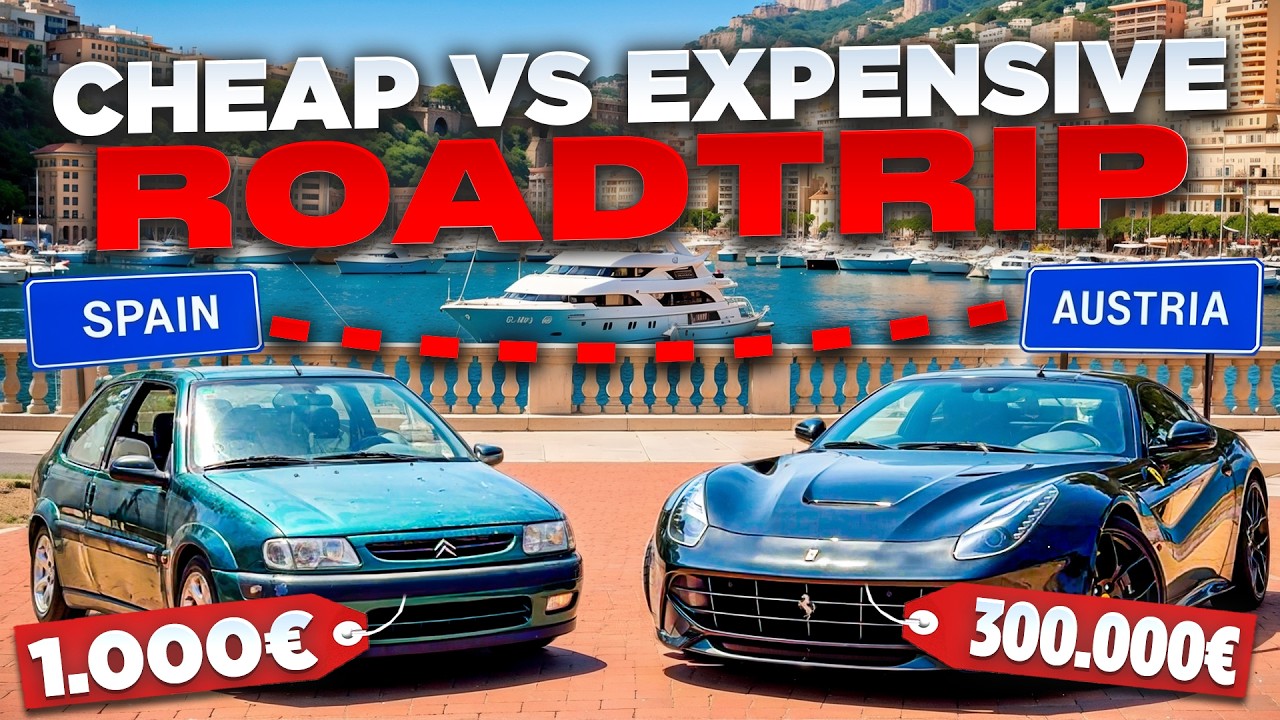 Cheap vs. Expensive Roadtrip! - 3.500 KM across Europe in a Ferrari & a 1.000€ Citroen