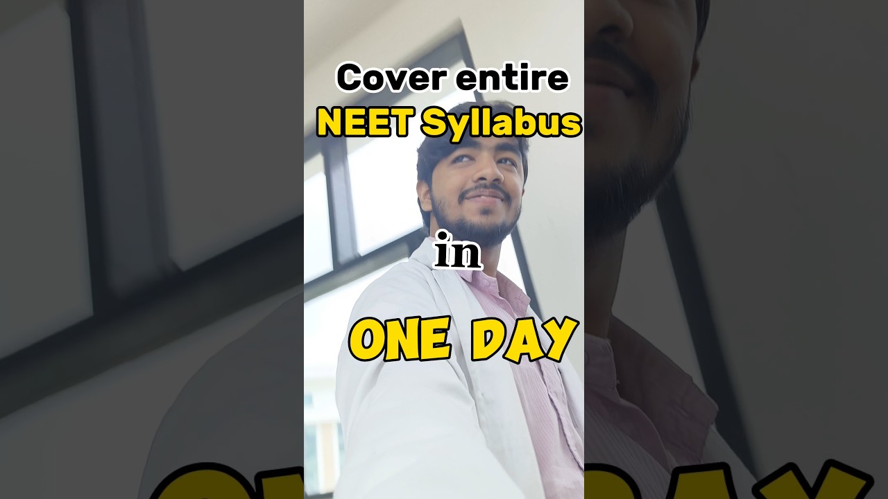 Want to cover neet syllabus in one day&hellip; Here&rsquo;s the  secret🤫#neet2025 #shorts #viral #mbbs #pw
