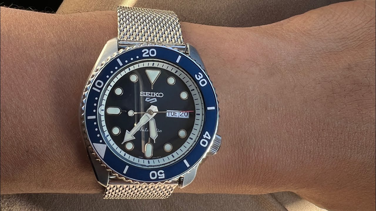 Распаковка лучшей модели спортивных часов Seiko 5: SRPD71