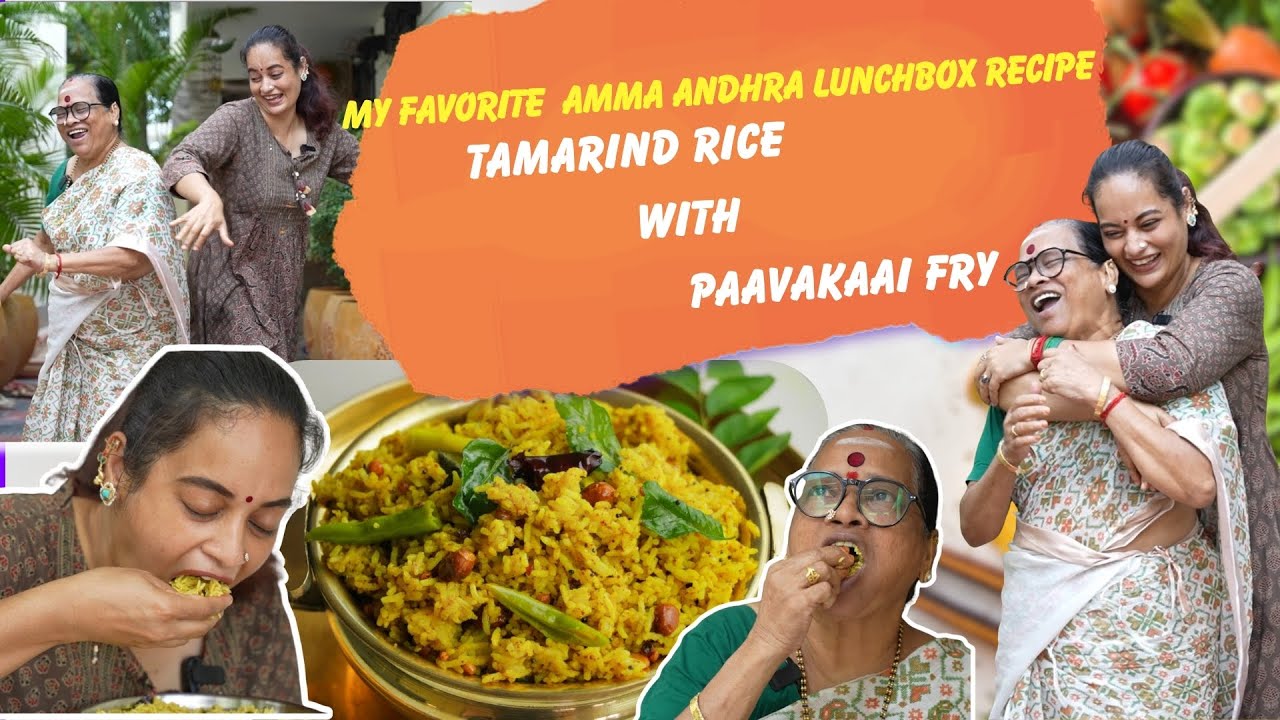 ENGA AMMA FAVORITE LUNCHBOX RECIPE 🤤TAMARIND RICE with PAAVAKAI FRY 💟 | SuShi's Fun