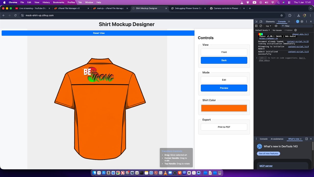Making an Online Shirt Mockup Maker - Part 2