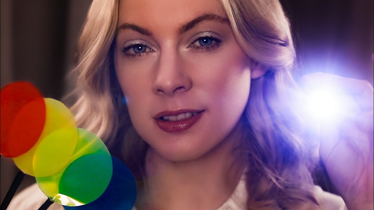 ASMR Eye Exam with Light Trigger, Eyes Closed & Color Vision Tests ✨