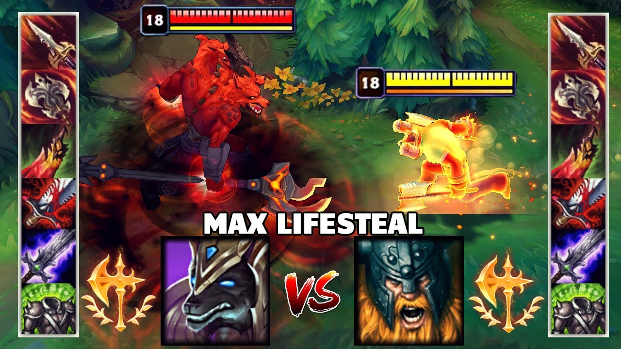 %130 LIFE STEAL NASUS vs MAX HEALING OLAF FIGHTS & Best Moments!