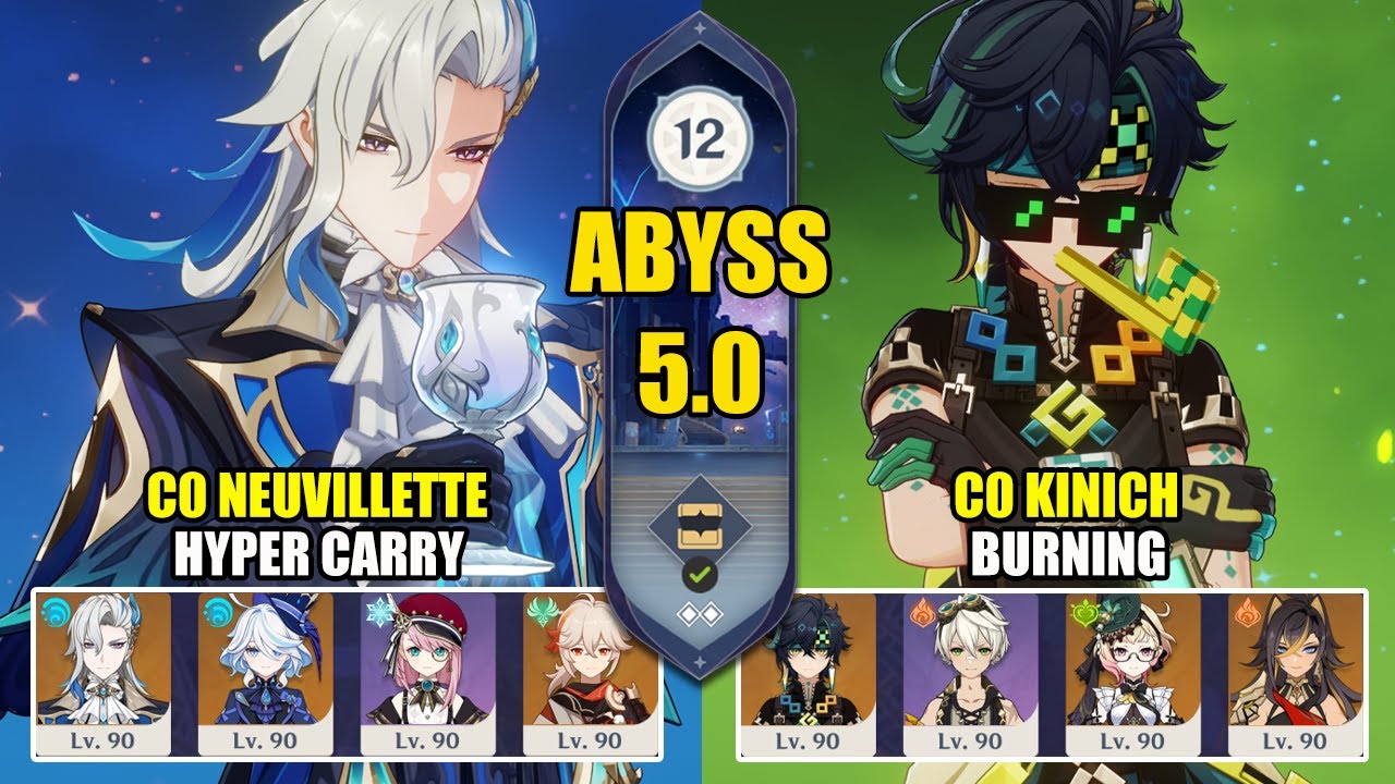 C0 Neuvillette Hyper Carry & C0 Kinich Emilie Burning | Spiral Abyss 5.0 | Genshin Impact 【原神】