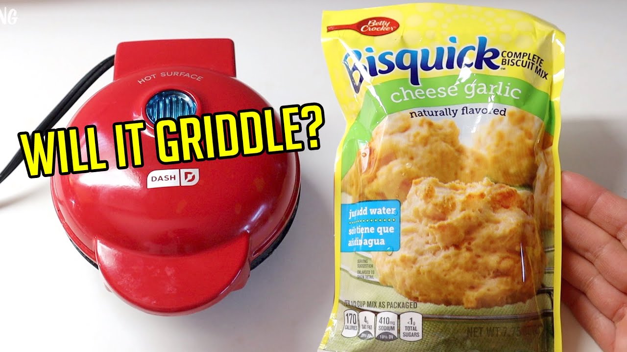 Будет ли он жариться? Смесь для печенья Bisquick Cheese Garlic 👩‍🍳 Мини-гриль Dash 👩‍🍳 Еда Dollar...