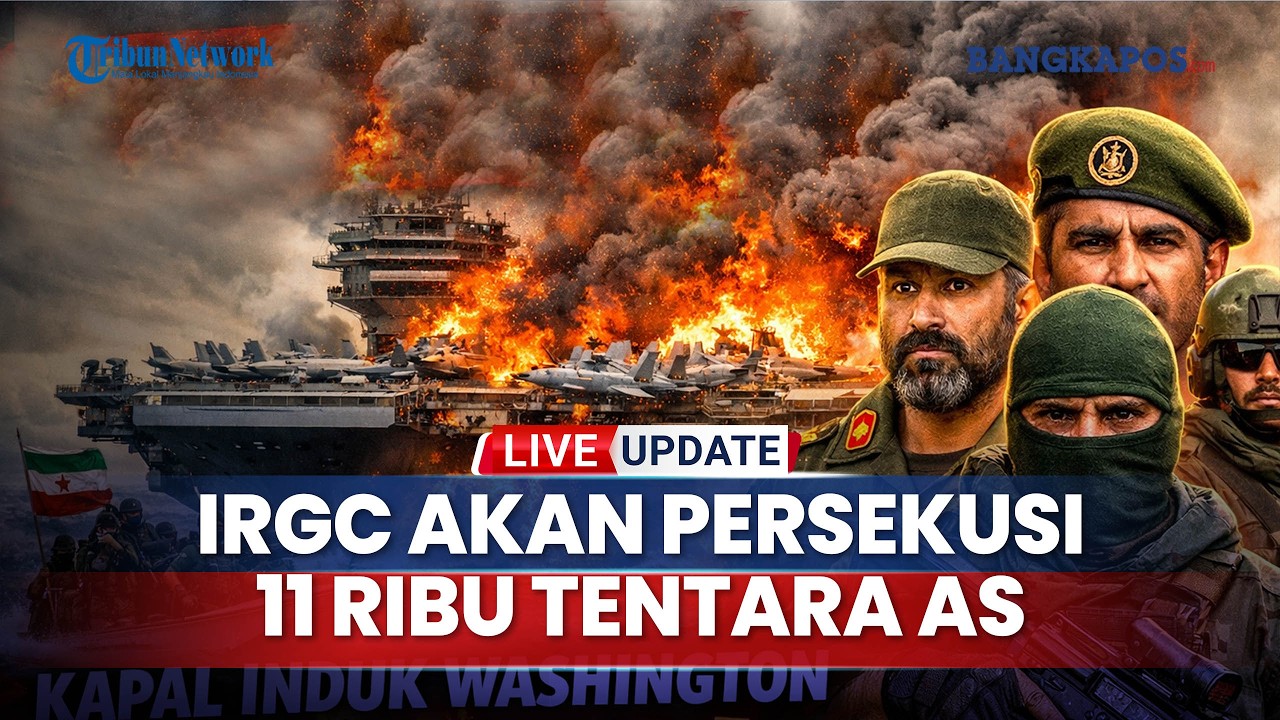 IRGC akan Persekusi 11 Ribu Tentara AS, Kapal Induk Washington Terbakar, esawat KC-135 Meledak