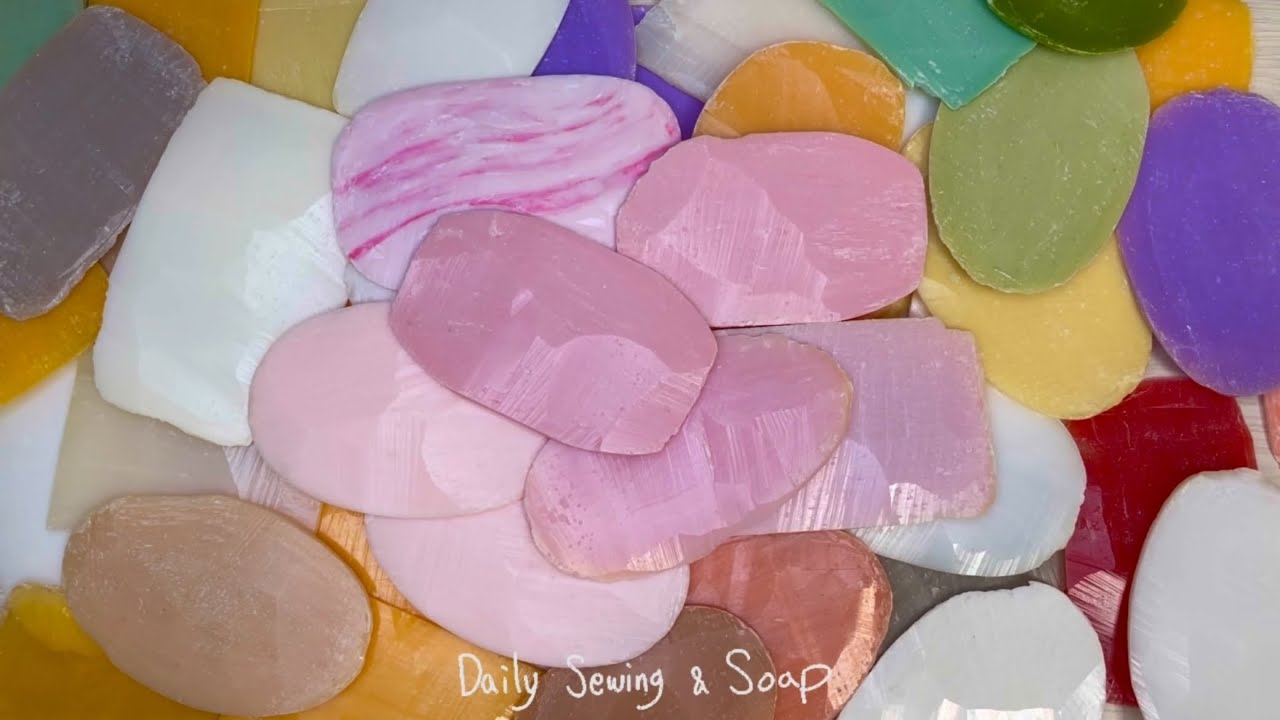 Breaking dry soap plates. Soap ASMR. Satisfying video. Relaxing sounds.