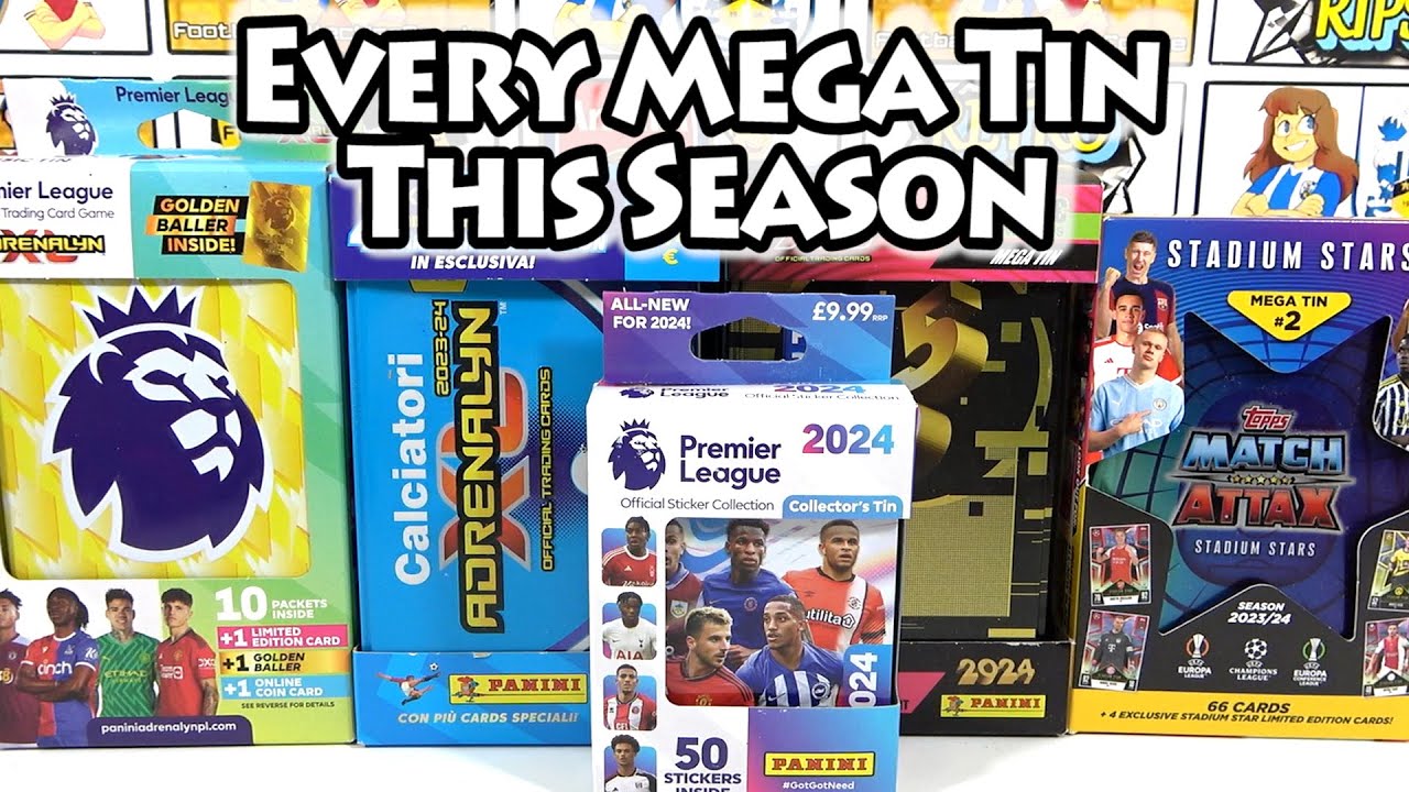 Opening 5 2023/24 Mega Tins From EVERY COLLECTION This Season | Match Attax | Adrenalyn XL